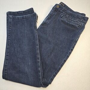 Ralph Lauren Jeans Co LRL Ankle Zip Dark Wash Stretch Skinny Denim Womens Y2K‎